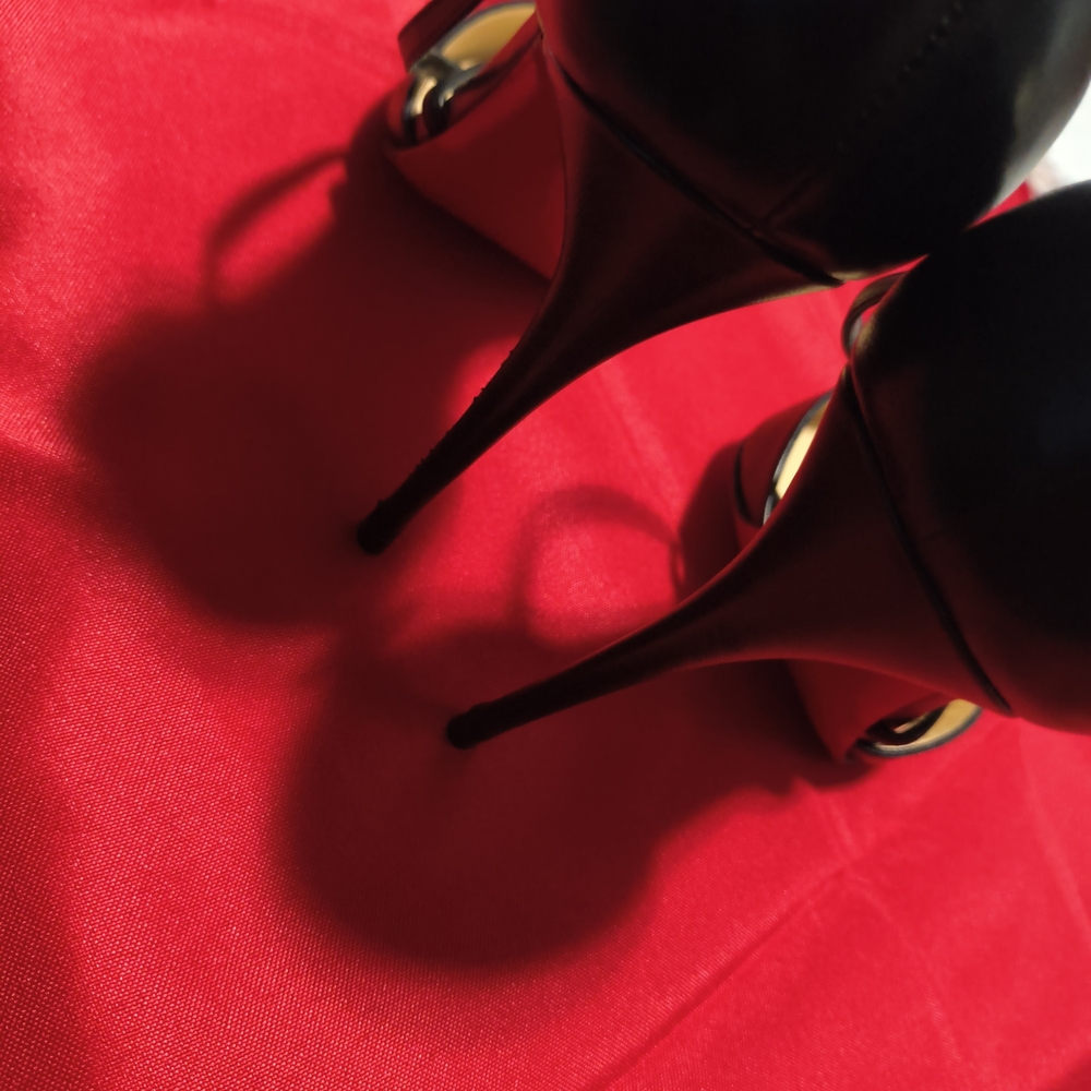 Christian Louboutin Black Strappy Women's Shoes - Picture 2 of 5